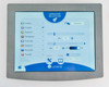 Lumenis NuEra Tight touchscreen showing language selection screen and service menu with 6h 17m logged usage