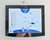 Lumenis NuEra Tight touchscreen language selection screen showing service hours: 0h 45m total use time
