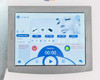 Lumenis NuEra Tight touchscreen in not-assisted mode showing time, set temp, live temp controls and attention messages