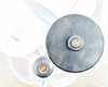 Lumenis NuEra Tight handset applicator connector faces – large Ø40 head and small Ø20 head showing circular multi-pin connectors