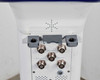 Pollogen Legend+ upper rear port panel showing four applicator connectors labeled Applicator 1 through 4 and two PMN port holders