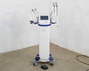 Pollogen Legend+ RF skin tightening system full front view with all four applicators mounted on arms