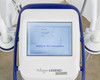 Pollogen Legend+ touch screen displaying 'Waiting for MCU communication' startup message — front panel close-up