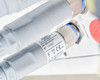 Close-up of Pollogen Legend+ SMD Applicator 2 label showing REF 21400270 and CE mark — connector detail