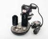 Fisher Scientific FS-100 Labware Washer front-left view with two brushes attached and foot switch cable