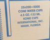 Konie 4.5 oz Cone Water Cups Lot of 5000, 25 Boxes of 200 Cups