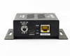 Binary B-500-RX-230-IR HDBaseT Receiver — side panel showing 5V DC 2A barrel input, UPDATE micro-USB port, PWR and LINK LED indicators, and HDBaseT RJ-45 port
