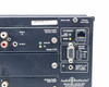 Audio Authority HLX rear panel close-up — Model 2174 Analog Audio Source Card with RCA inputs, IR OUT, Ethernet (LINK/ACTIVITY/SPEED), RS-232 Serial, and IR jack; manufacture date label 08/29/12 visible