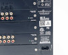 Audio Authority HLX rear panel right side — Model 2278 Analog Audio Zone Cards with STATUS LEDs, ETL/FC certification label, power rating label (100-125V 50-60Hz 0.3A), and IEC power inlet