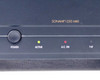 Sonance SONAMP 1250 MKII front panel close-up — Power button with Active (yellow) and A.C. On (red) LEDs illuminated, channels 1-2 label visible