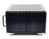 Sonance SONAMP 1250 MKII left side view showing large black aluminum fin heatsink array