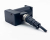 AeroTech 101-SMB2-HM stepper motor front view showing motor housing with circular connector attached and bare cable end