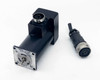 AeroTech 101-SMB2-HM stepper motor with detached 25-pin circular mating connector shown separately beside motor