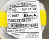 Super Screen end label showing 17x20 mesh, 60"x100', TF0887, Black, part number 1-004-45-R6120, Tiny Insect-GoldEdge, 1x100 FT Roll