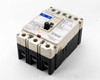 AutomationDirect F3P 35k molded case circuit breaker – three-quarter angle view showing full body, load-side terminals, and trip button