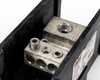 NSI AL-P1-K6 – close-up of line-side aluminum lug with set-screw and load-side terminal block detail