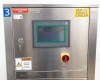 Lneya SUNDI-255 front panel close-up showing LNEYA touchscreen display, red rotary power isolator switch, and Duratherm 450 / Dublin Cond 2 Chiller labels