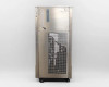 Lneya SUNDI-255 left-side view showing upper stainless panel, lower mesh ventilation grille, and caster wheel base