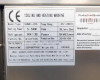 Lneya SUNDI-255 rating plate showing model SUNDI-255, temp range -25 to 200°C, 5.5kW heating, R404A 1.3kg refrigerant, 208V/60Hz/3-phase, 35L/min 2bar pump, factory no. 8127725, production date 2018-08, dimensions 550x680x1450mm, 285kg