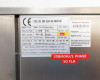 Lneya Sundi-225-2TN chiller – CE compliance nameplate label showing model SUNDI-225-2TN, temp range -25 to 200°C, heating power 2.5KW, R404A refrigerant, production date 2018-08, dimensions 650x700x1750mm, 208/60Hz/1 Phase 50 FLA