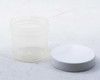 Parkway Plastics A0530200PPC 2oz 53mm clarified polypropylene jar open with white screw-on lid removed – showing jar interior and thread detail