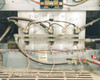 Interior view of SCR assembly and transformer wiring with caution label visible