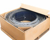 MC3 connector and cable pigtail detail on Uni-Solar PVL-116 flexible solar panel laminate with zip tie tags