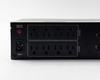 Xtreme Power Conversion V80-1kLi1 – close-up of rear left showing IEC C14 input, 125Vac 15A breaker, and two banks of 4 NEMA 5-15R output outlets labeled 125Vac 15A