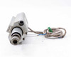 SMC MKB20-20RZ Rotary Clamp Cylinder — front end view showing clamping shaft, port fittings, and sensor wire routing