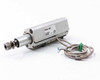 SMC MKB20-20RZ Rotary Clamp Cylinder — three-quarter view showing full cylinder body, auto-switch mounting rail, clamping rod, and sensor wires