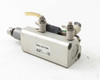 SMC MKB20-20R-F79WL Pneumatic Rotary Clamp Cylinder – top-down view showing pneumatic port fittings, sensor lead wires, and cylinder body
