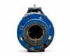 Arad WM80 3-inch water meter — straight-on end view of flanged inlet showing interior bore with rust and scale buildup