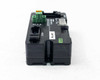Omron CRS1-RPT01 CompoNet Repeater – end view showing PORT2 connector and green screw terminal block on top