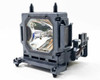 Sony LMP-H202 projector lamp with module – three-quarter front view showing housing and bulb
