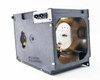 Sharp AN-K20LP projector lamp module — right-side view showing rear of lamp housing with mounting clips and reflector