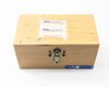 CVI Laser LPFS-IR-2.00 – top of closed wooden case with CVI Laser Corporation labels and handwritten lot notation