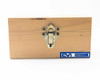 CVI Laser LPFS-IR-2.00 – front face of closed wooden storage case showing CVI Laser Corporation branded label
