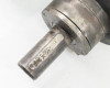 Minply MFO-74 safety chuck – close-up of shaft end showing keyway slot and surface wear