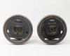 Minply MFO-60 circular safety chuck pair — rear view showing square drive slots and mounting holes on both units