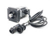 Allen-Bradley TLY-A230T-HJ62AN Kinetix Servo Motor front flange and output shaft with keyed stub shaft detail