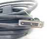 IBM 21F5061 cable female high-density D-sub connector end showing pin field with surface wear and oxidation