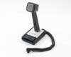 Shure Brothers XTBM694EF dynamic desktop microphone front-left view with Johnson base label and coiled RJ cable