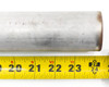 KF40 bellows hose – top-down end view of hose end showing rust/oxidation on rim, outer diameter measured at approximately 2 inches