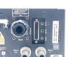 Advanced Energy RFDS 2000-2V interior close-up showing internal component assembly with asset/lab label visible on central module