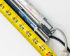 Keyence SL-V60H safety light curtain measured against tape measure showing approximately 46-inch total length