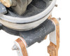 O'Connor C-440-0 bowl and leg junction close-up — leg spider and bowl mount casting showing O'Connor markings and paint wear