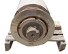 Solar thin-film processing roller assembly with dual flanged end caps and foil wrap – overall side view