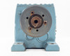 SEW-EURODRIVE R67DT80K4TN gear motor output side face view showing output shaft and flange