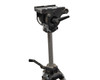 Bogen Manfrotto 3050 tripod with fluid head and center column extended — side view