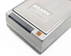 Solidex 828 VHS rewinder – close-up of front tape insertion slot and orange power indicator button with label